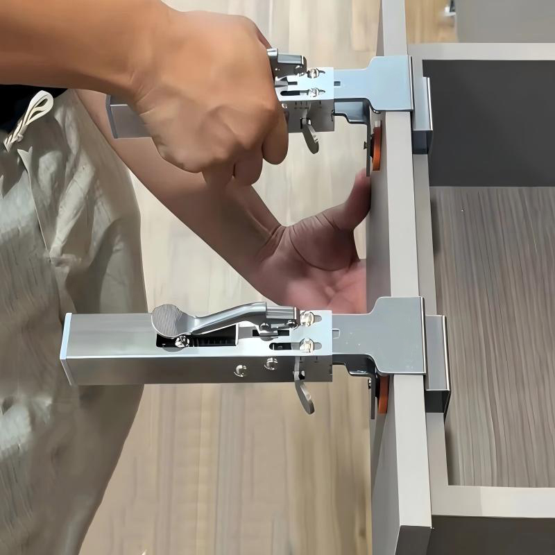 Tech Accessories Holder - Fast Press Drawer Clamp, Panel Adjustable