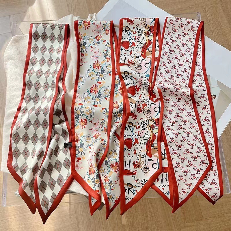 Useful Tech Accessories - Women Fashion Red Floral Scarf New